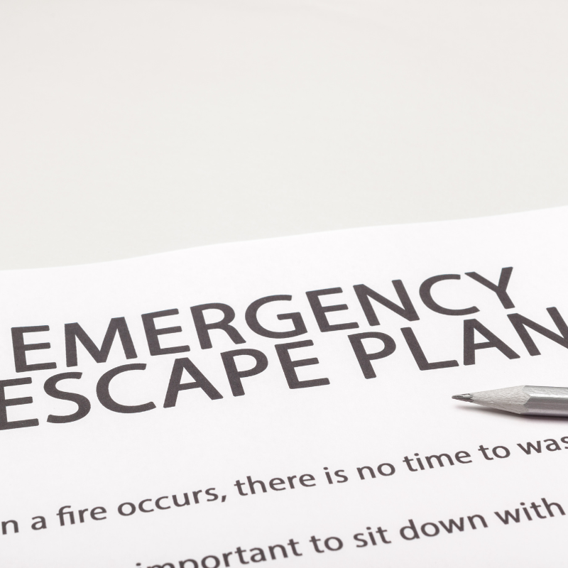 Emergency escape plan